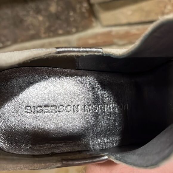 Sigerson Morrison Cathy Suede Point Toe Heeled Bootie - Picture 9 of 9